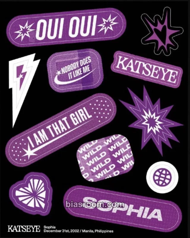 KATSEYE - Sophia - WILD Album album inclusion member version sticker sheet