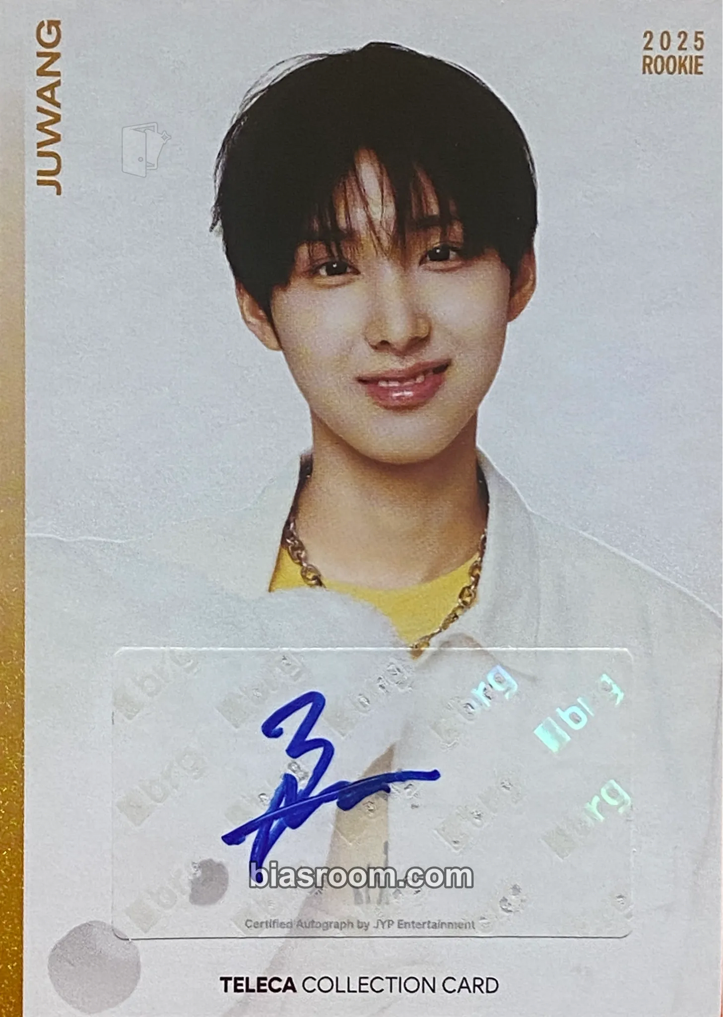 KickFlip ジュワン 直筆サイン K-POP ROOKIE TELECA Juwang TELECA 2025 K-POP ROOKIE COLLECTION CARDS Photocard