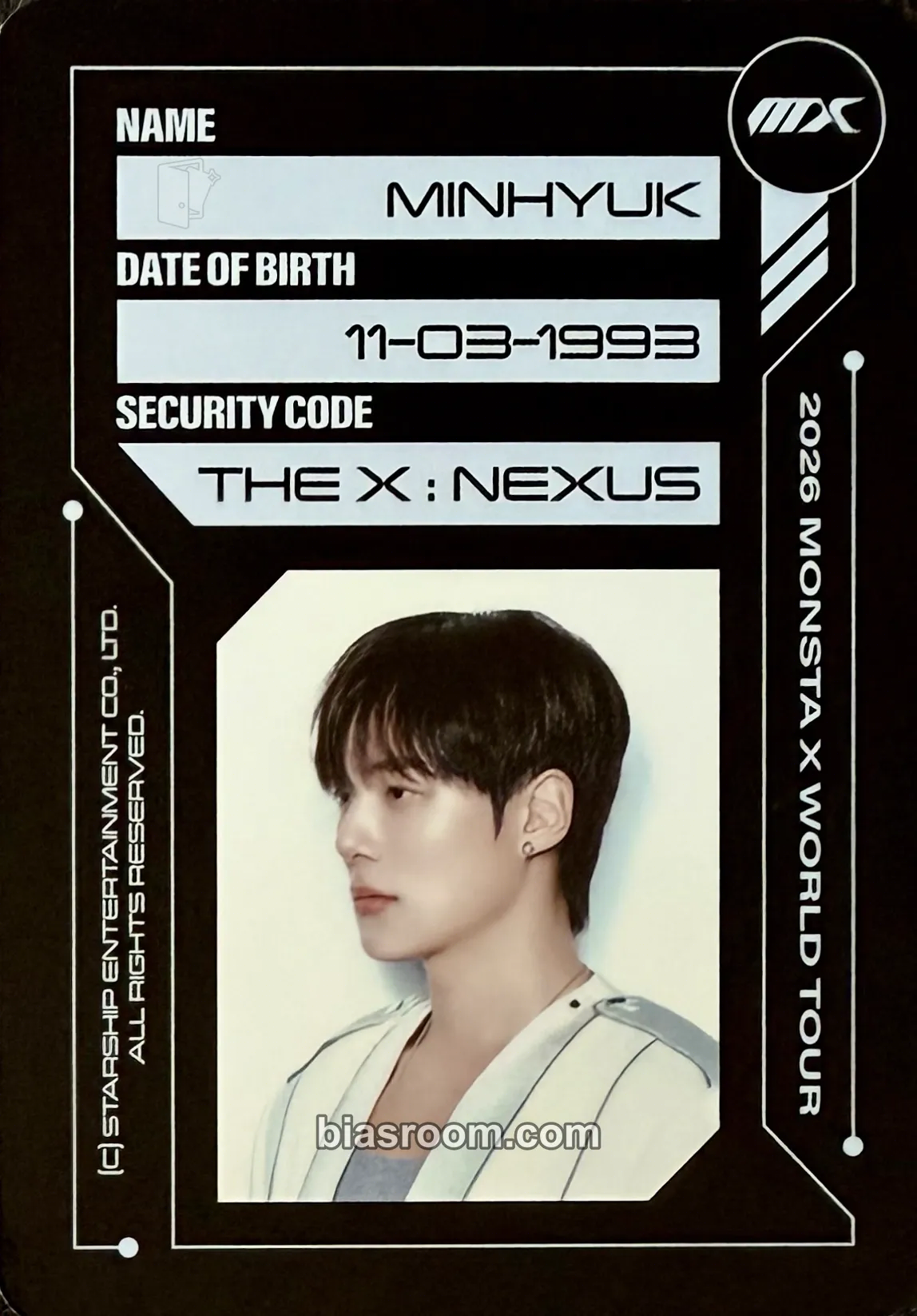 Minhyuk THE X Photocard - MONSTA X | Bias Room