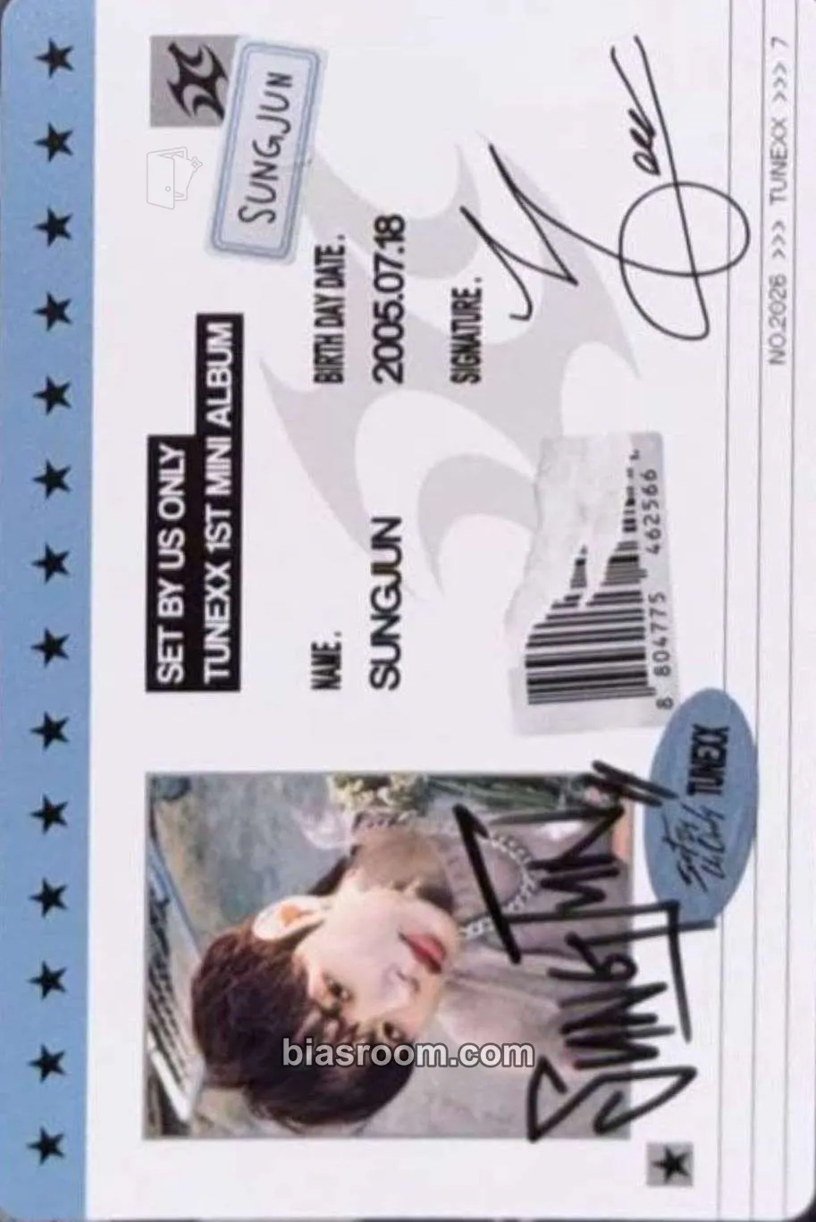 Sungjun SET BY US ONLY トレカ - TUNEXX | Bias Room