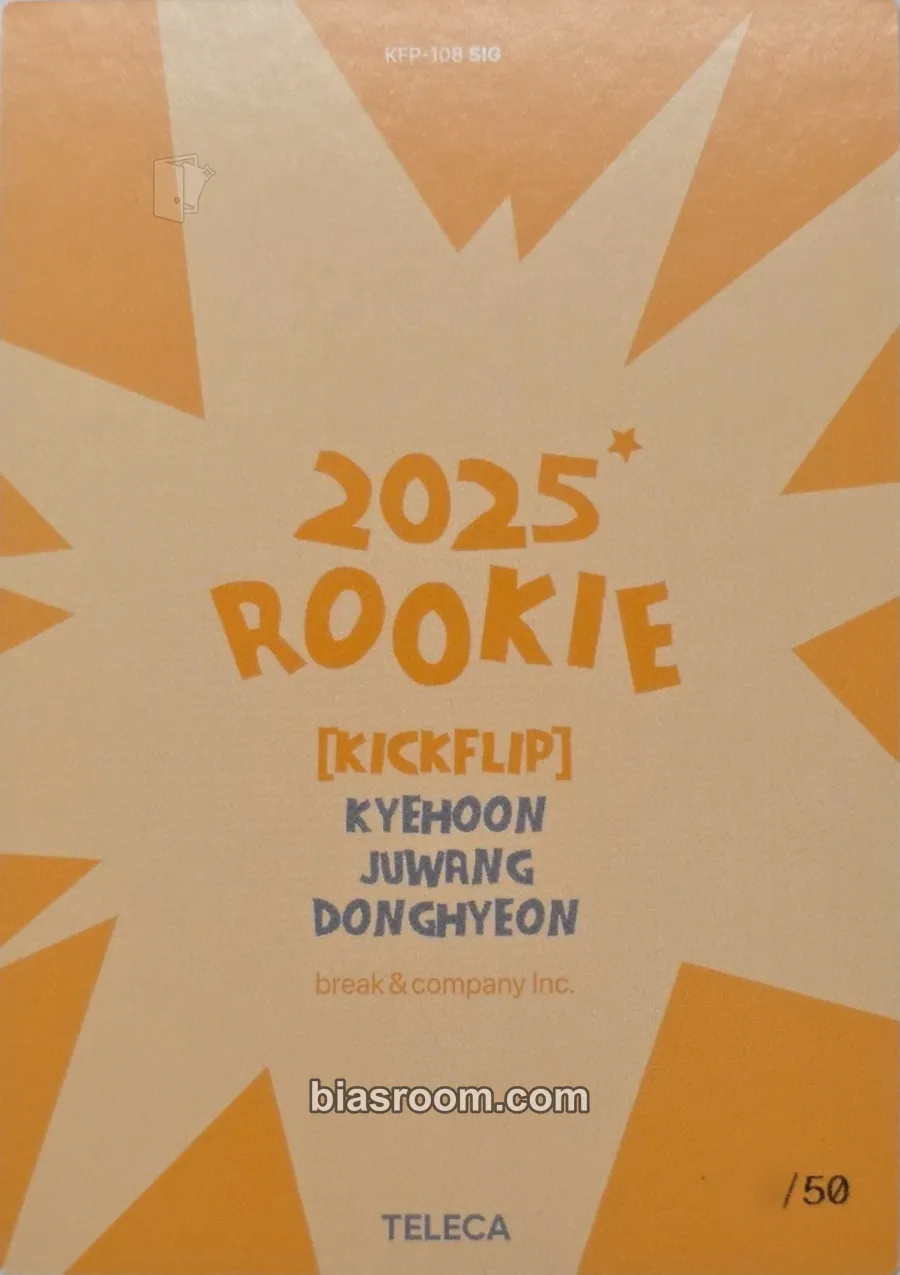 TELECA 2025 K-POP ROOKIE COLLECTION CARDS Photocard - KickFlip