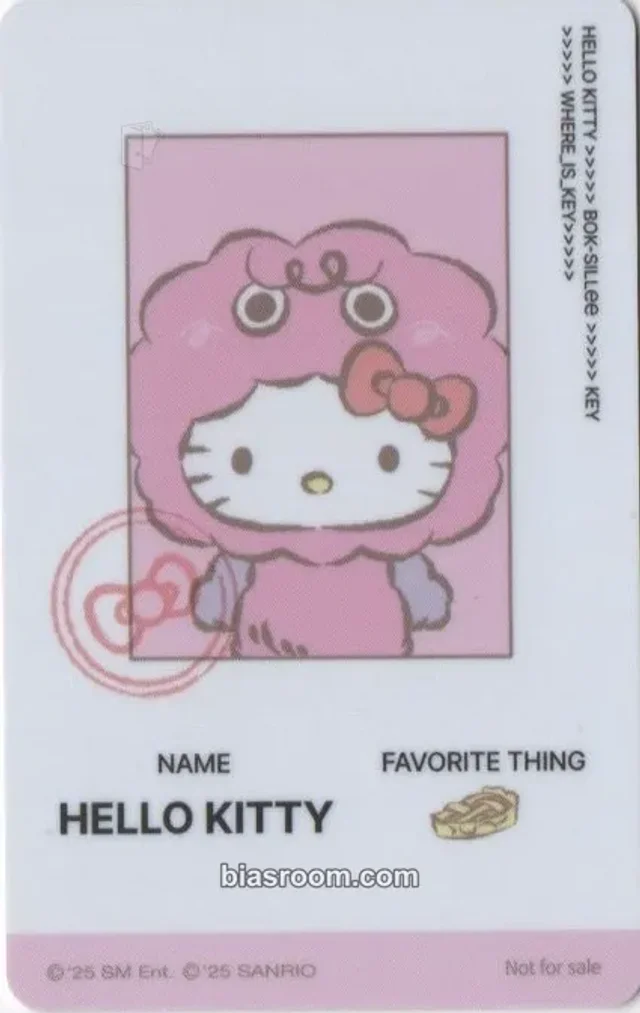Key - Key - Where is Key? with Hello Kitty Event purchase benefit id card pop-up