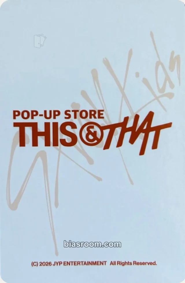 Stray Kids - Bang Chan - THIS & THAT Album pop-up week 1 lucky draw (LD) back