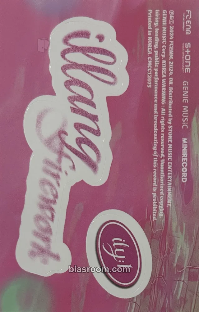 ILY:1 - Illang:Firework Album album inclusion sticker illang version poca album