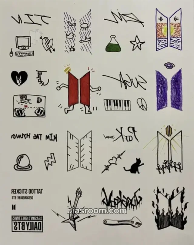 BTS - Other tattoo sticker season's greetings kit inclusion