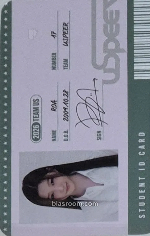Roa 2026 TEAM US - USPEER 1ST Anniversary Fanmeeting Photocard - USPEER - USPEER K-pop photocard