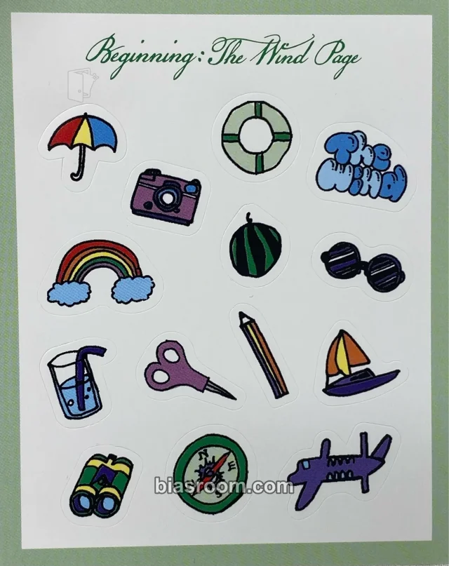 The Wind - Beginning : The Wind Page Album album inclusion sticker sheet island version