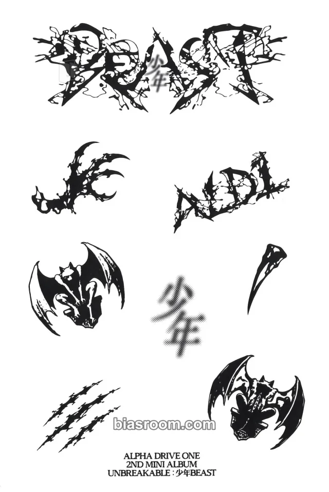 ALPHA DRIVE ONE - UNBREAKABLE : 少年BEAST Album fragile beast version sticker sheet album inclusion