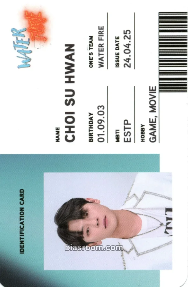WATERFIRE - Choi Su-hwan - Build Up Album album photocard