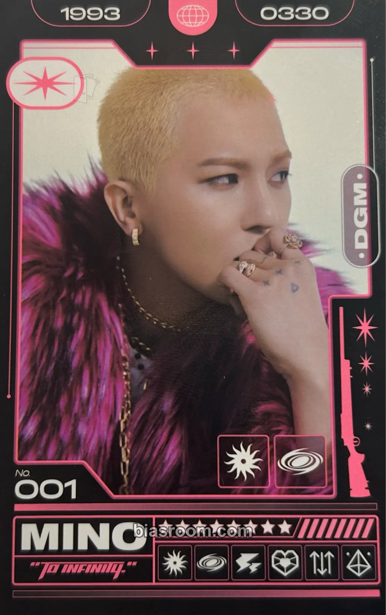 Mino TO INFINITY. Photocard - WINNER - WINNER K-pop photocard