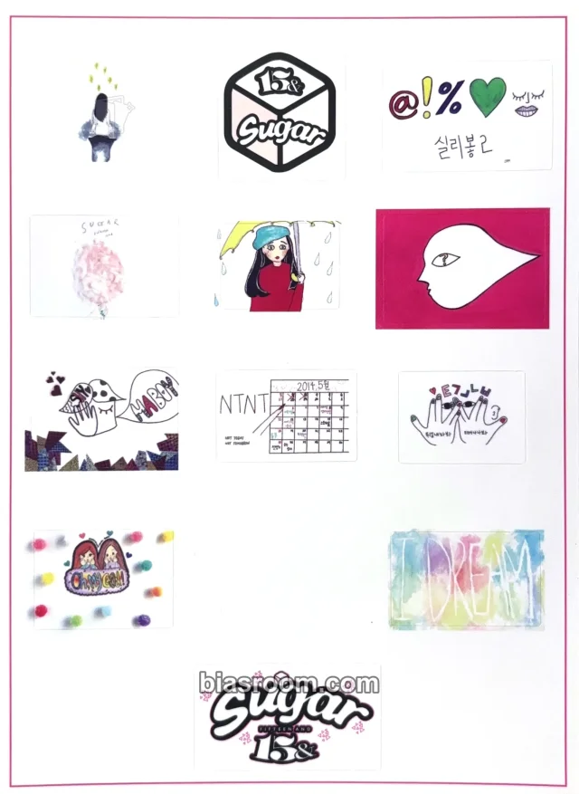 15& - Sugar Album album inclusion sticker sheet