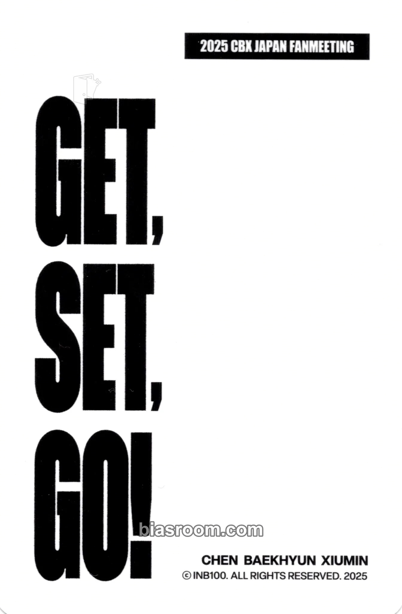 2025 CBX Japan Fanmeeting: Get, Set, Go! Photocard - EXO | Bias Room
