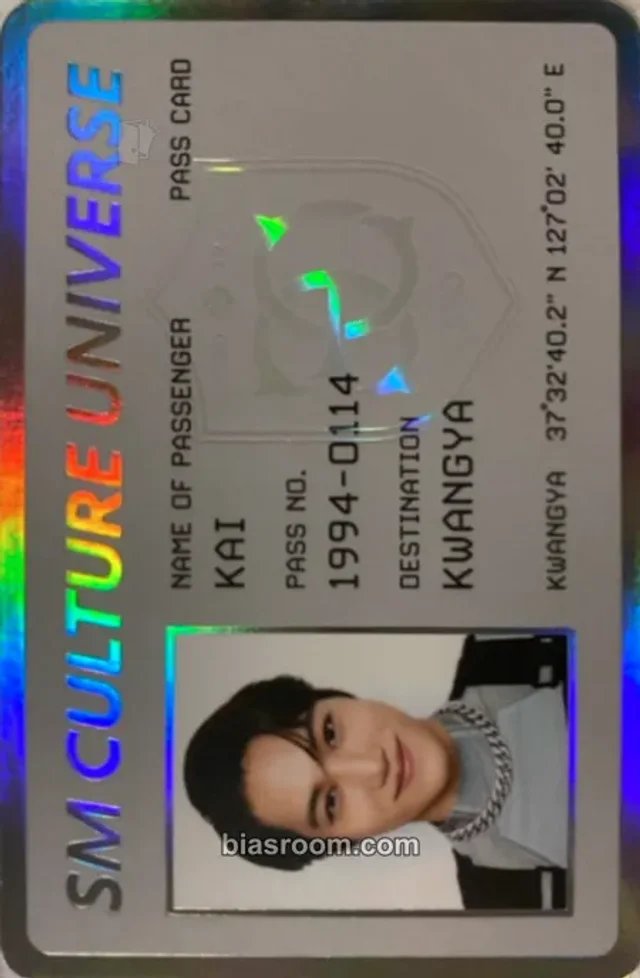 EXO - Kai - SMTown Live 2022: SMCU Express Event merch photocard id card passport kit kwangya smtown holographic (hologram)