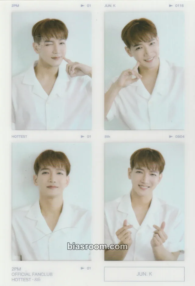 2PM - Jun. K - HOTTEST 8th Generation fanclub kit Other fanclub/membership kit inclusion 4 cut photo transparent/translucent item set