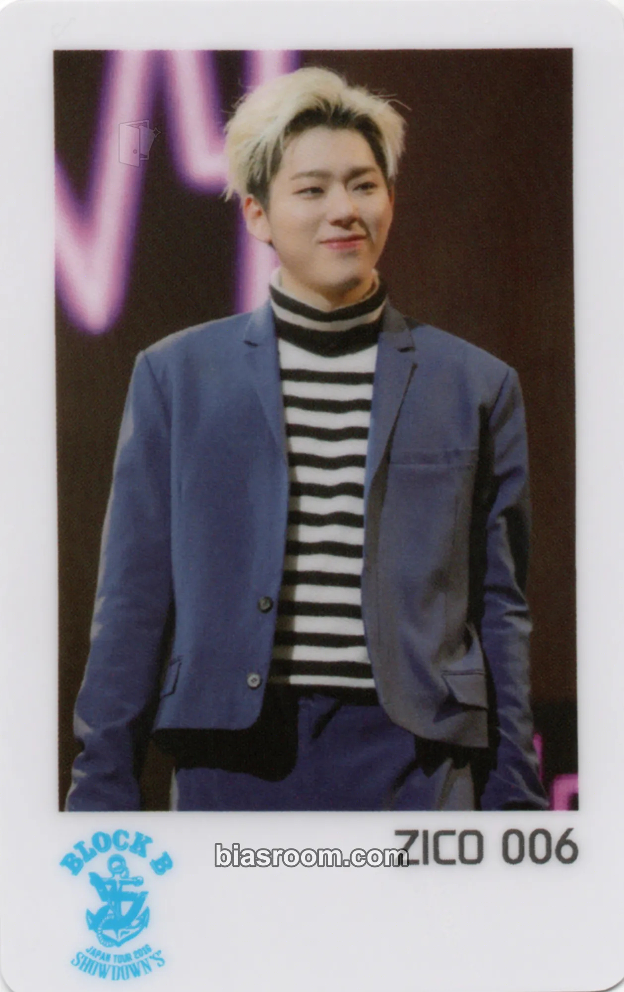 Zico Block B 2016 LIVE TOUR ~SHOWDOWN 'S'~ Photocard - Block B - Block B K-pop photocard