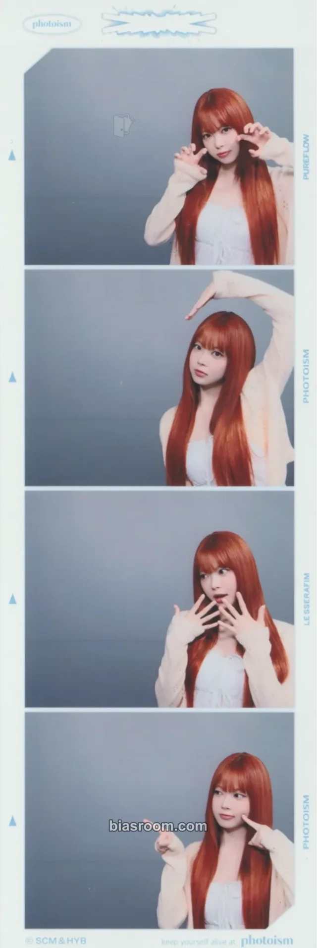 LE SSERAFIM - Hong Eunchae - PHOTOISM x Le Sserafim Other photoism brand collaboration 4 cut photo