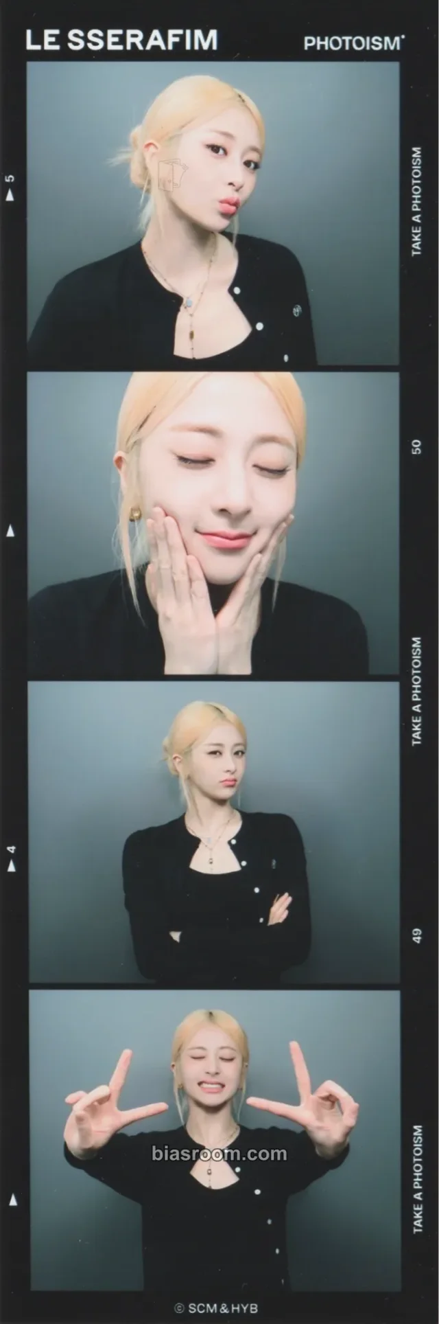 LE SSERAFIM - Huh Yunjin - PHOTOISM x Le Sserafim Other snapism 4 cut photo brand collaboration sticker