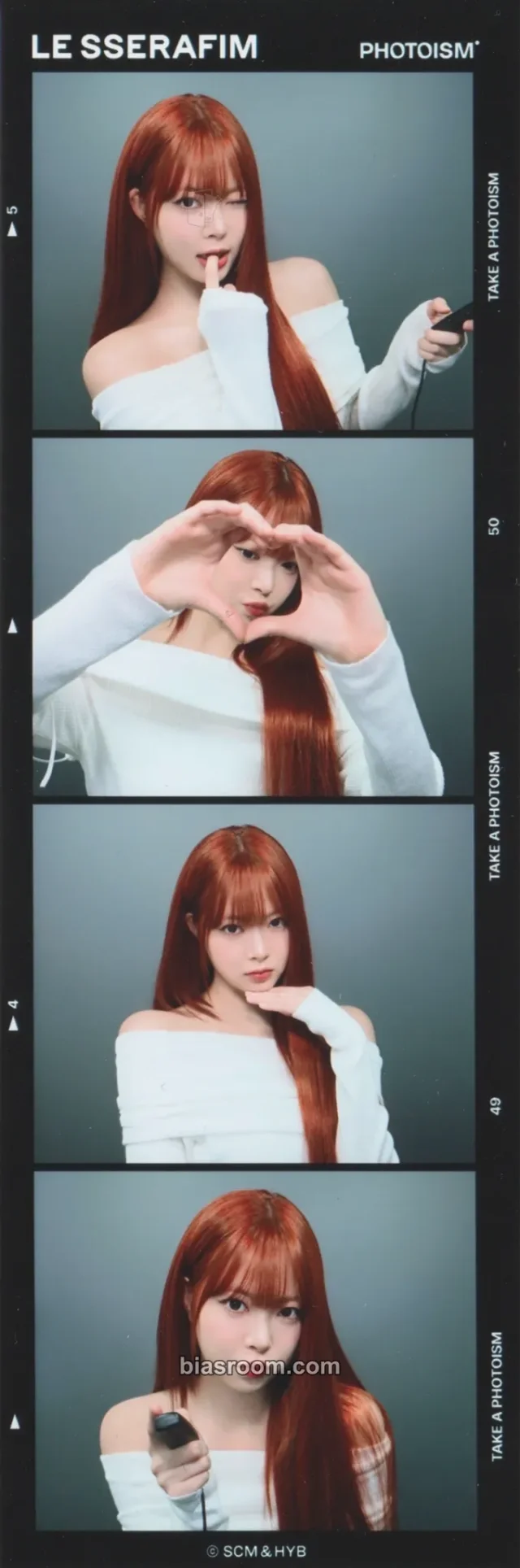 LE SSERAFIM - Hong Eunchae - PHOTOISM x Le Sserafim Other snapism brand collaboration 4 cut photo sticker