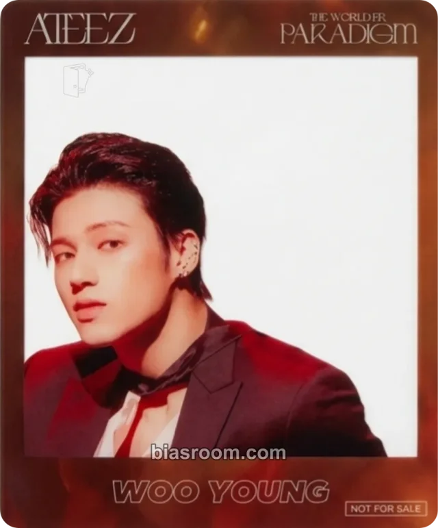 ATEEZ - Wooyoung - THE WORLD EP.PARADIGM Album rakuten pob (pre-order benefit) transparent/translucent