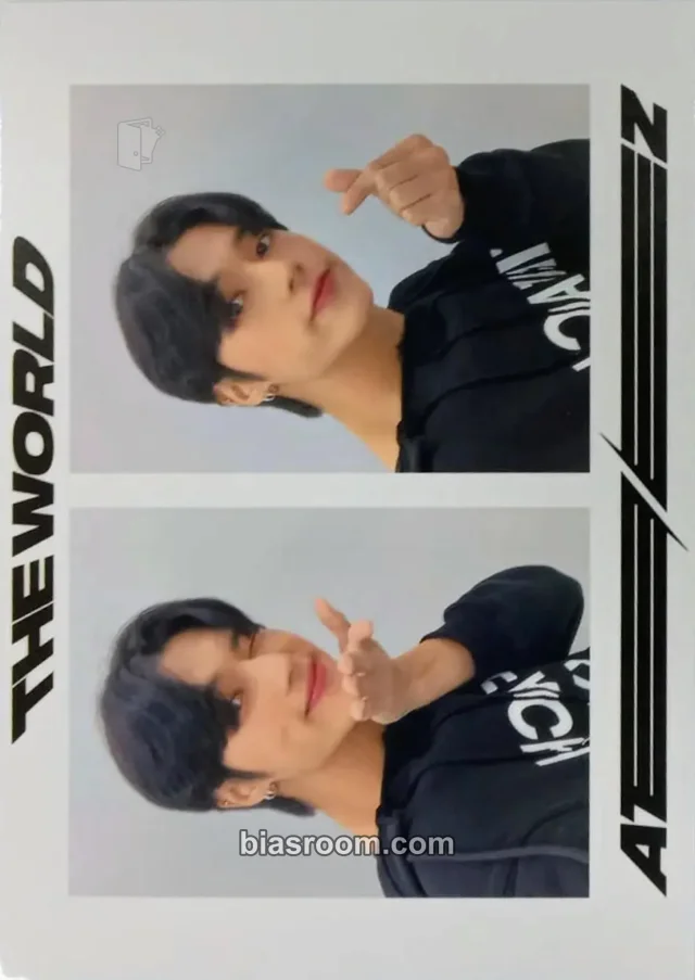 ATEEZ - Wooyoung - THE WORLD EP.1 : MOVEMENT Album soundwave lucky draw (LD) round 3 set benefit 2 cut photo