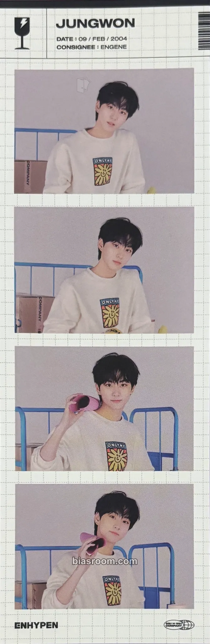 Jungwon 2022 GGU GGU Package Photocard - ENHYPEN - ENHYPEN K-pop photocard