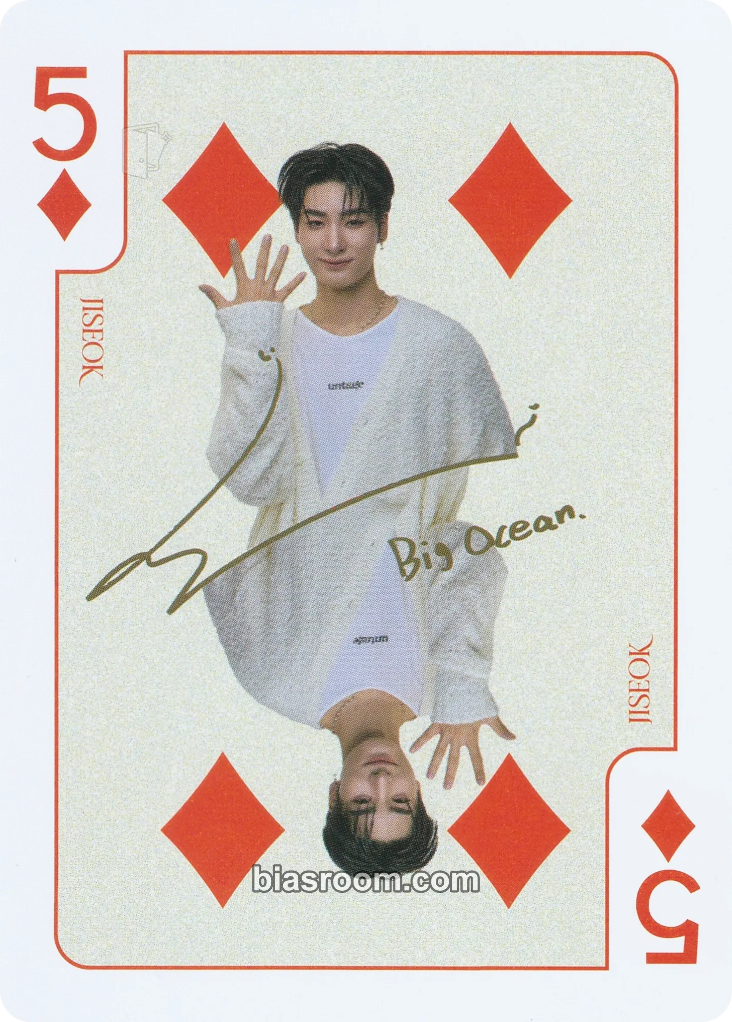 Jiseok Playing Cards Photocard - Big Ocean - Big Ocean K-pop photocard