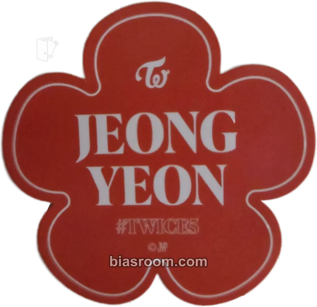 TWICE - Jeongyeon - #TWICE5 Album sticker japan benefit