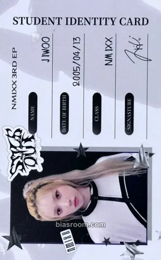NMIXX - Jiwoo - Fe3O4: STICK OUT Album withfans / yizhiyu (yzy) video call/fancall set benefit id card