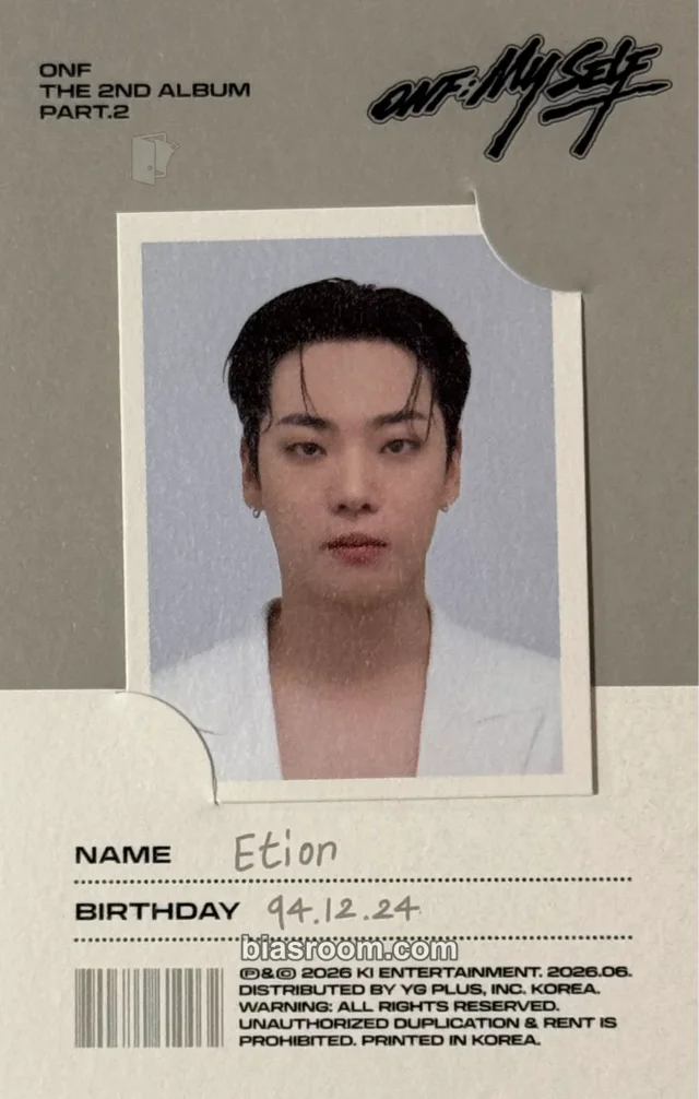 ONF - E-Tion - ONF: MY SELF Album album inclusion face version id photo first press only