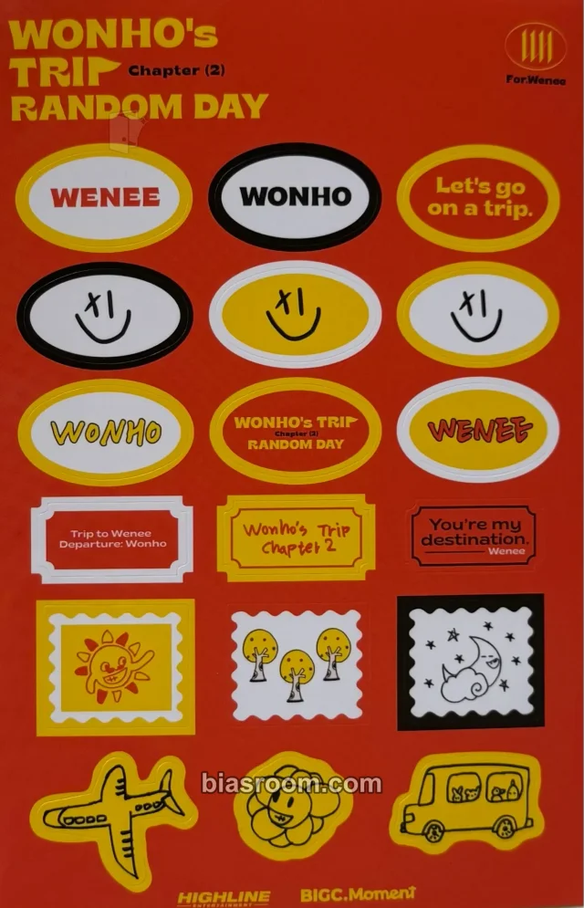 Wonho - Wonho - Wonho’s Trip Other sticker sheet bigc chapter 2 version