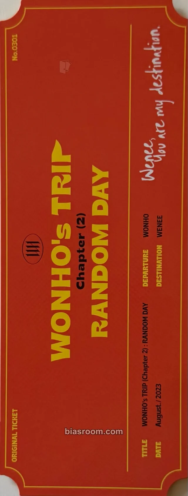Wonho - Wonho - Wonho’s Trip Other chapter 2 version bigc ticket
