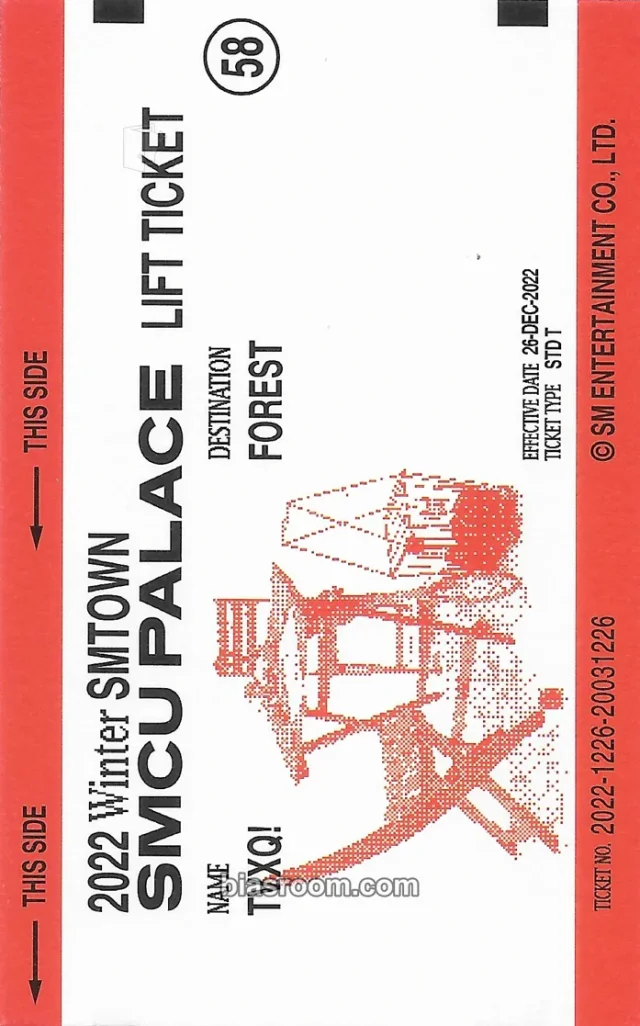 TVXQ - 2022 Winter SMTOWN : SMCU PALACE Album ticket album inclusion palace version