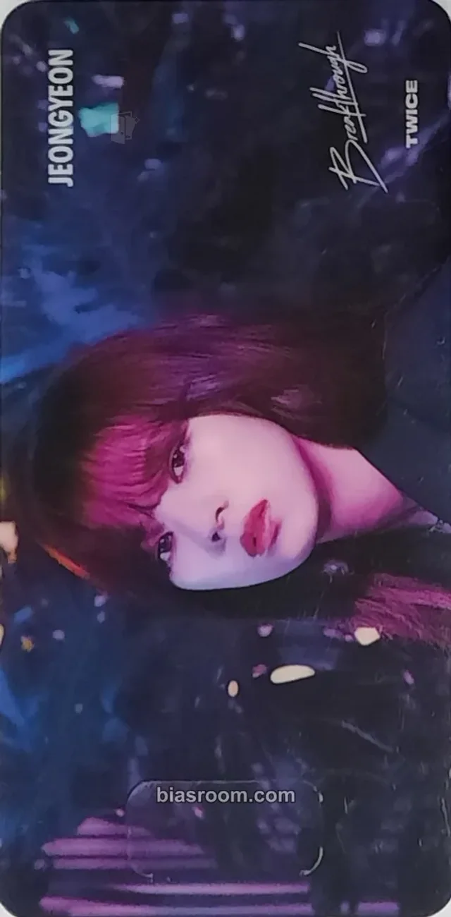 TWICE - Jeongyeon - Breakthrough Album bookmark transparent/translucent hmv japan pob (pre-order benefit)