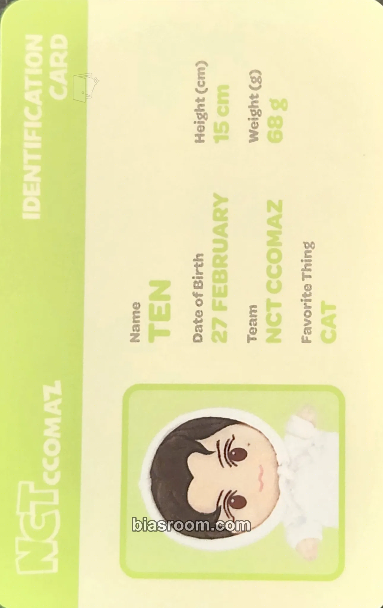 Ten 2023 NCT CCOMAZ GROCERY STORE POP-UP Photocard - NCT - NCT K-pop photocard
