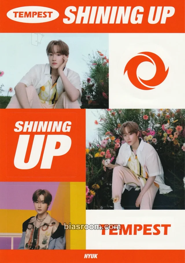 Tempest - Hyuk - SHINING UP Album sunlight version album inclusion sticker sheet non-standard size