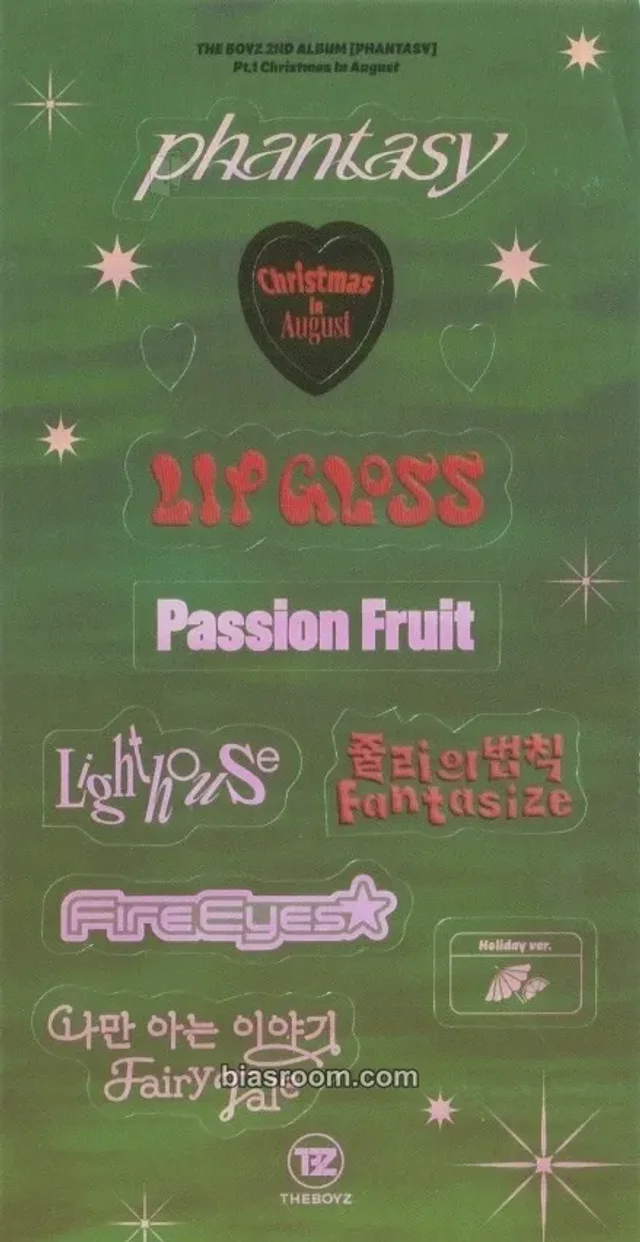 THE BOYZ - Phantasy Pt. 1: Christmas in August Album album inclusion sticker sheet holographic (hologram)