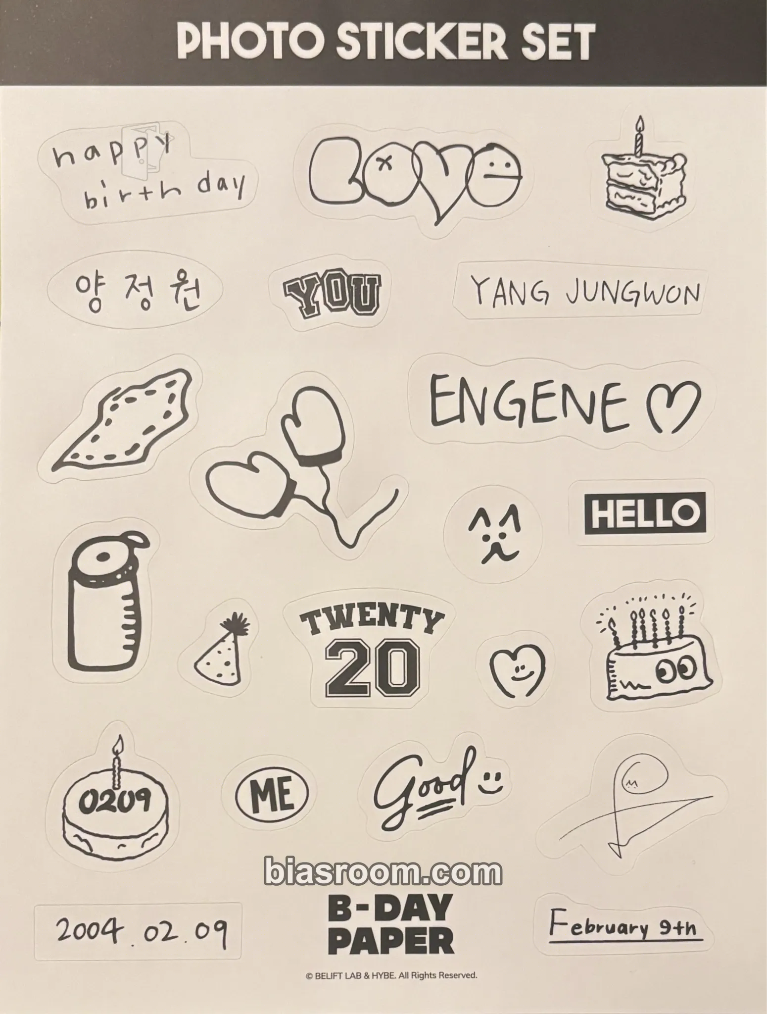 Jungwon B-day Paper Photocard - ENHYPEN - ENHYPEN K-pop photocard