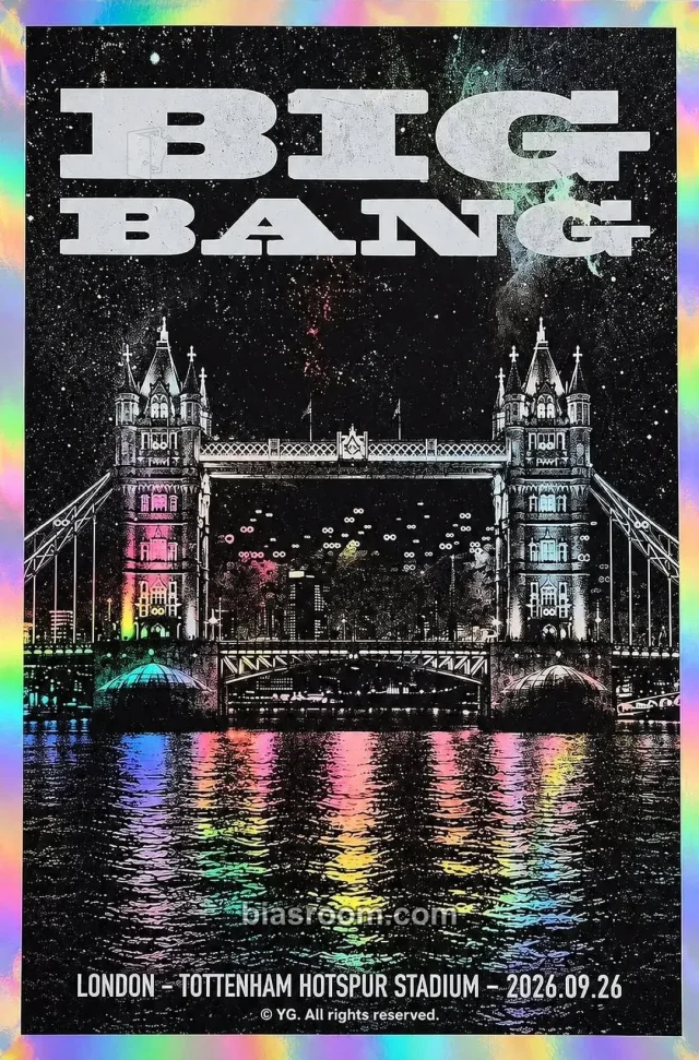 BIGBANG - XX:COSMOS 2026-2027 World Tour Event pop-up tour exclusive poster merch inclusion london