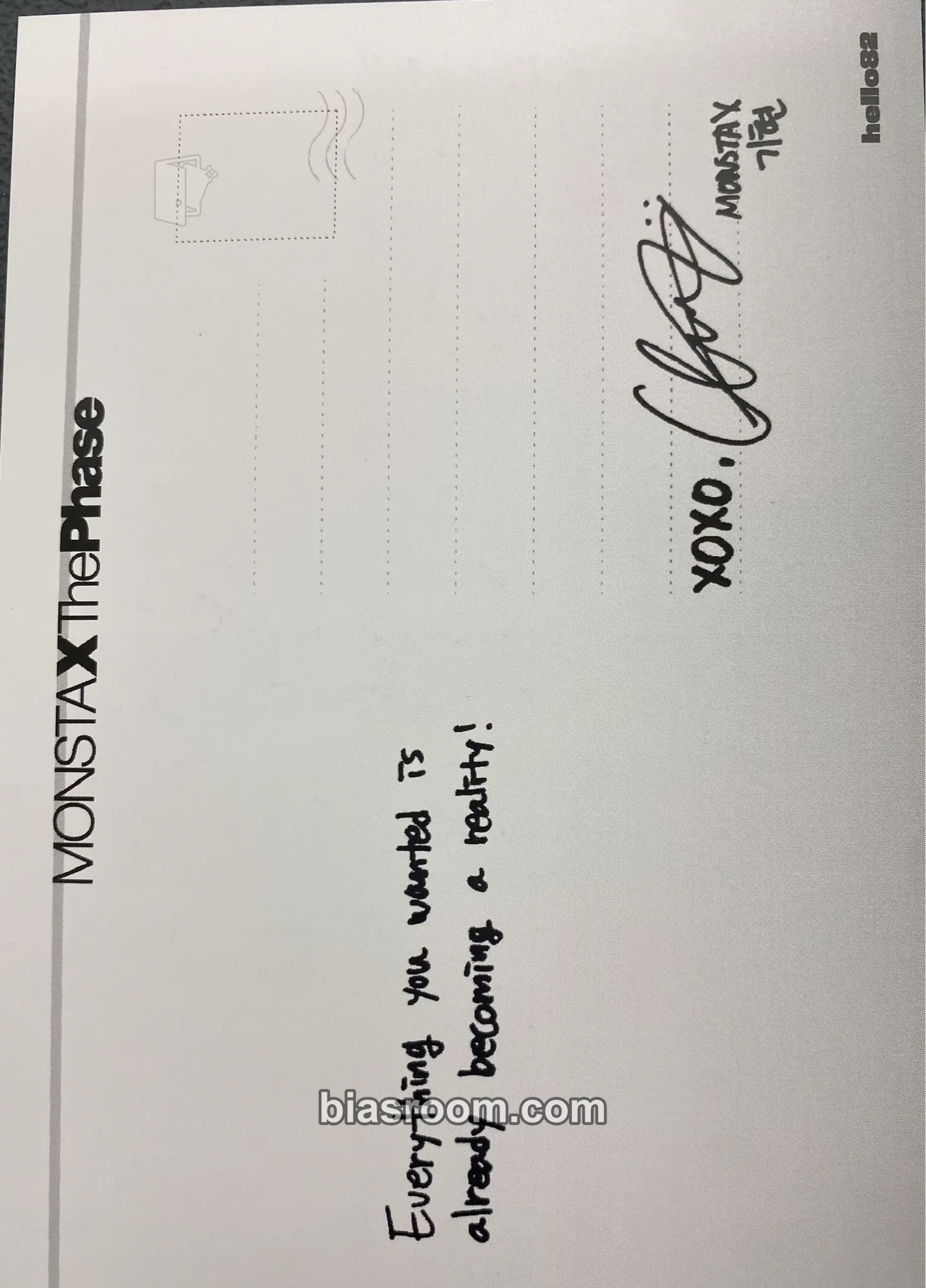 Kihyun The Phase Photocard - MONSTA X - MONSTA X K-pop photocard