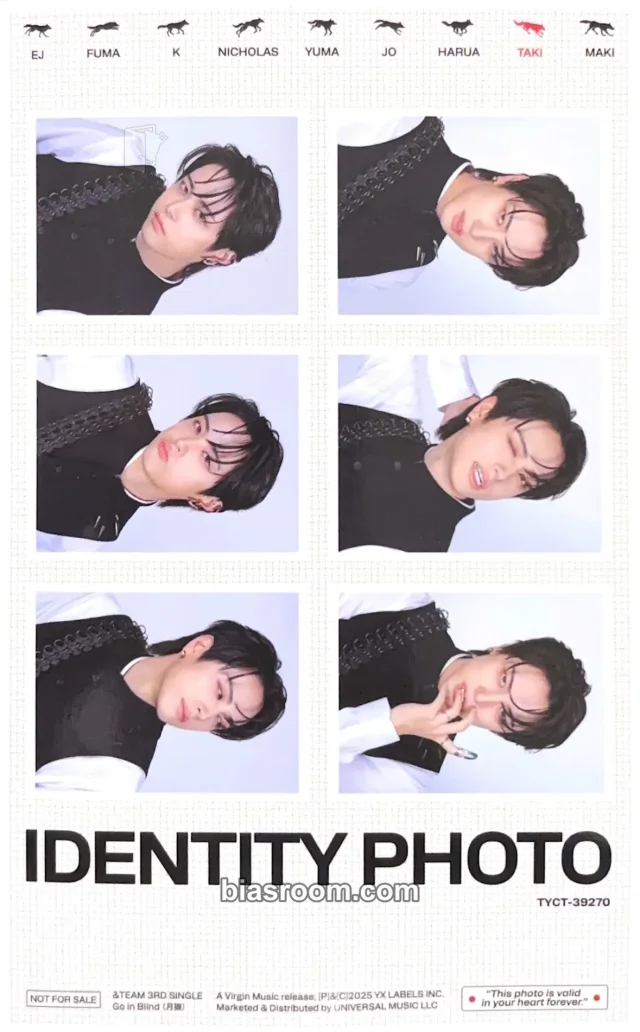 &TEAM - Taki - Go in Blind - EP Album limited edition id photo album inclusion
