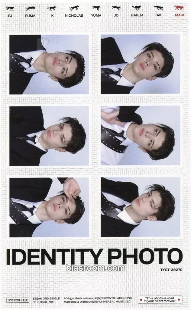 Maki Go in Blind - EP Photocard - &TEAM - &TEAM K-pop photocard