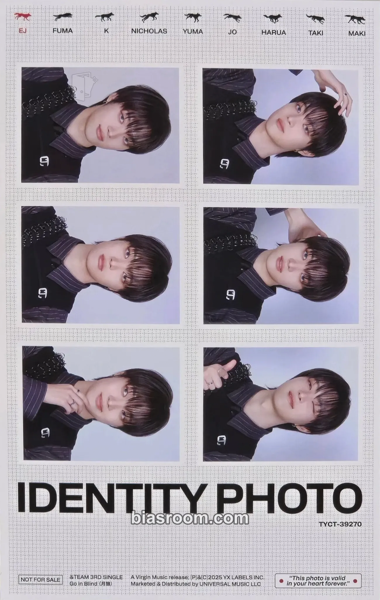 EJ Go in Blind - EP Photocard - &TEAM - &TEAM K-pop photocard
