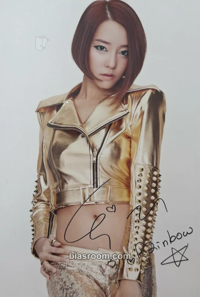 Rainbow - Woori - Mach (Japanese Version) Album postcard item set printed signature