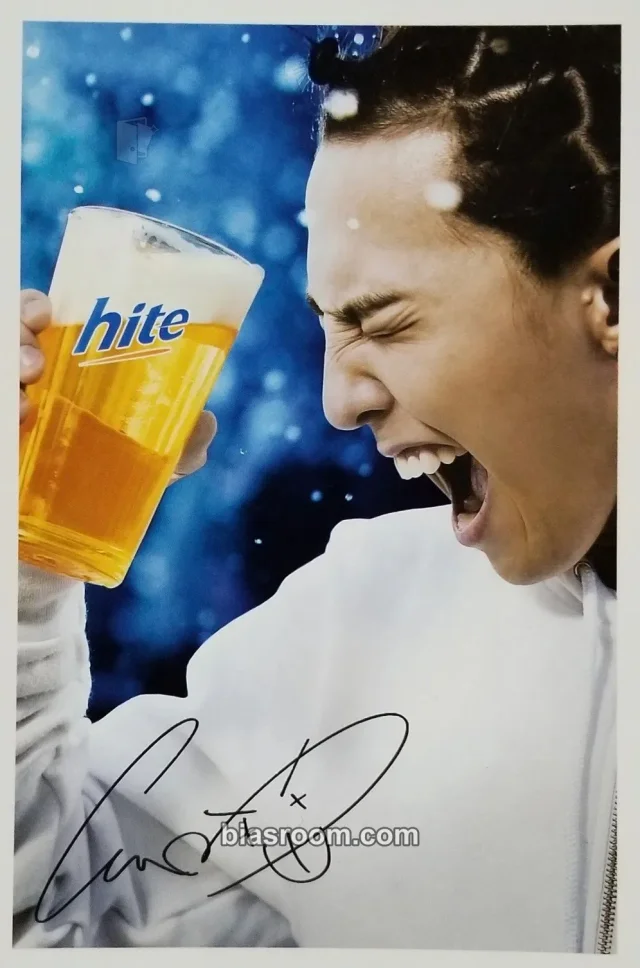 BIGBANG - G-Dragon - Big Bang x Hite Other brand collaboration postcard printed signature