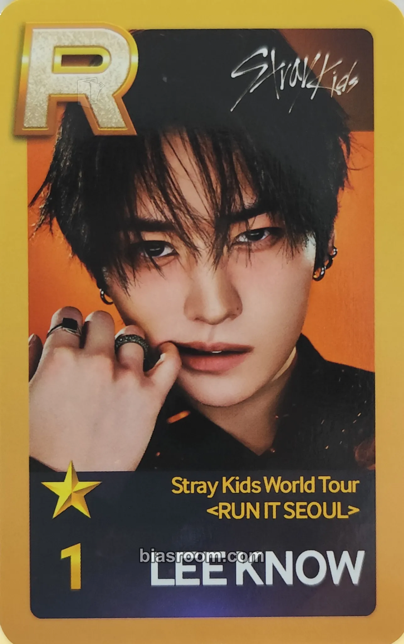 Lee Know RUN IT World Tour Photocard - Stray Kids - Stray Kids K-pop photocard