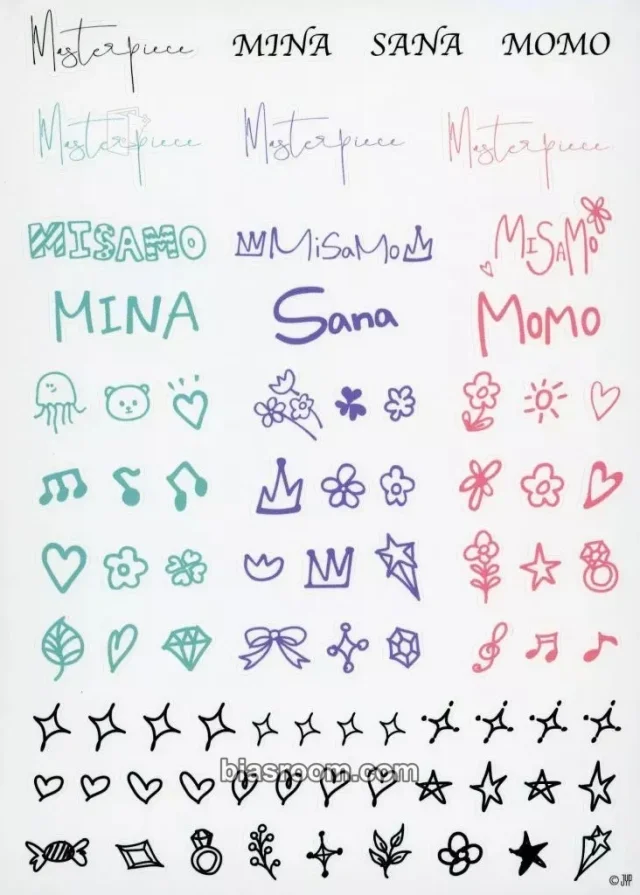 TWICE - Mina & Sana & Momo - Masterpiece Album sticker sheet showcase online lottery