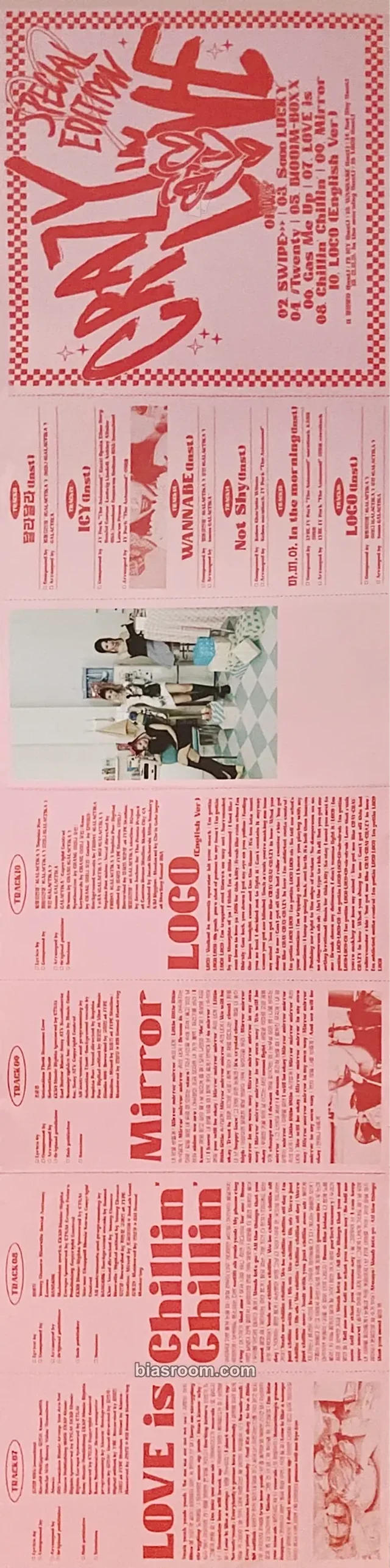 ITZY - Crazy in Love Album lyrics booklet jewel case version album inclusion