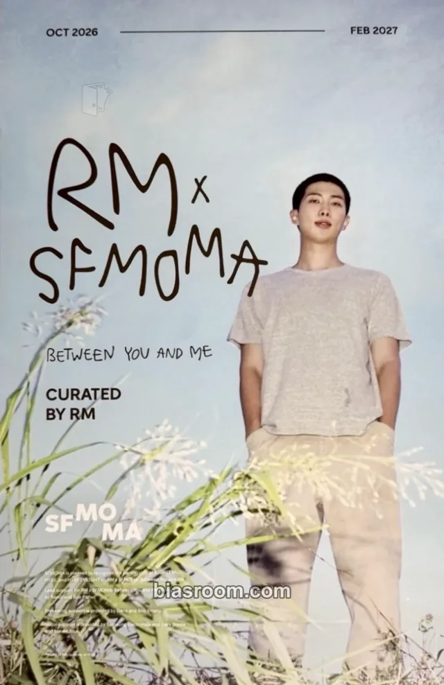 BTS - RM - RM x SFMOMA Event poster sfmoma double-sided
