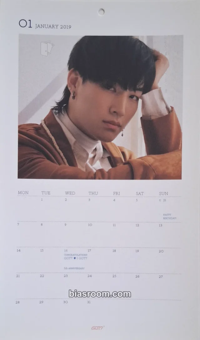 GOT7 - Jay B - Present: YOU & ME Album pob (pre-order benefit) calendar postcard
