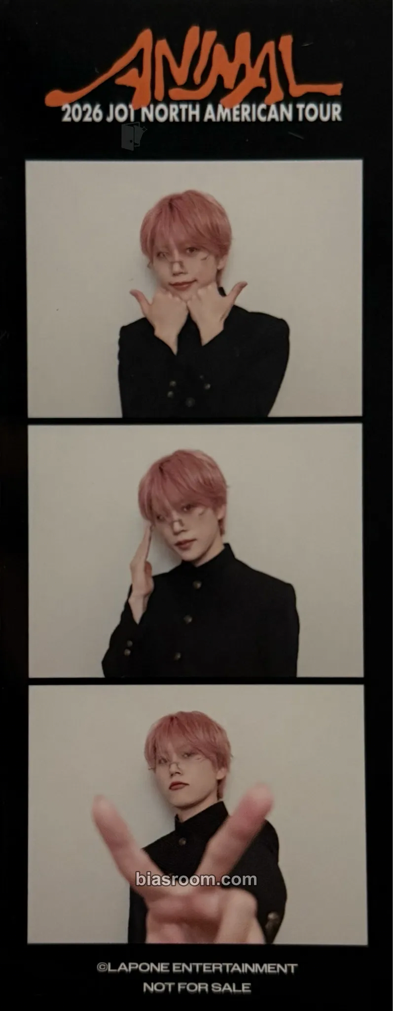 Syoya Kimata 2026 JO1 NORTH AMERICAN TOUR 'ANIMAL' Photocard - JO1 - photocard de K-pop de JO1
